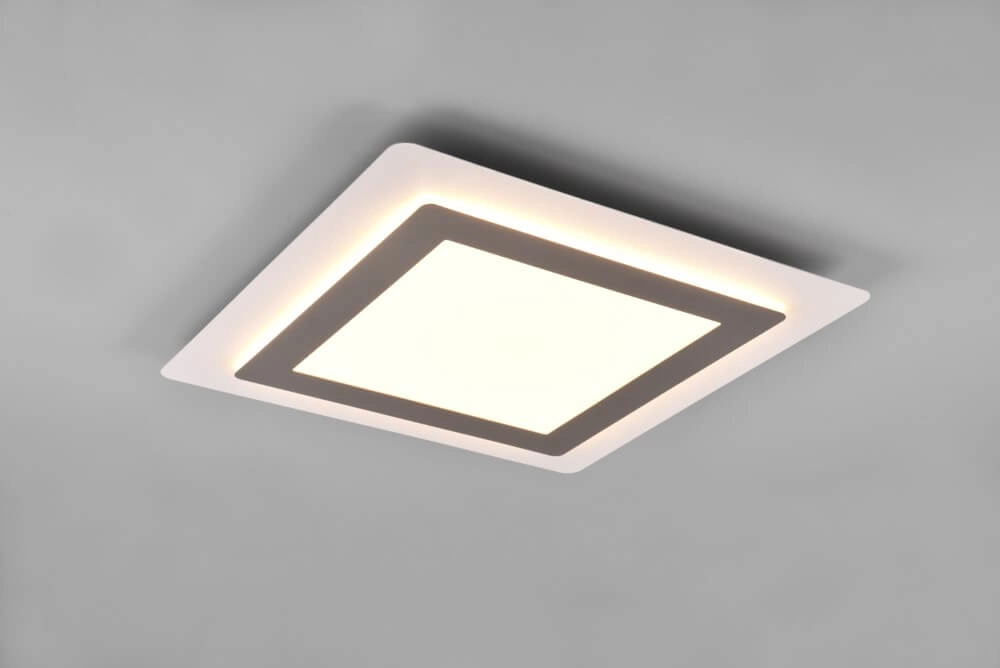 Vierkante design plafondlamp Morgan nikkel Trio 4017807574395