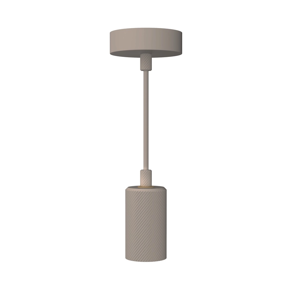 Zand bruine hanglamp Alix Wave 3m enkel