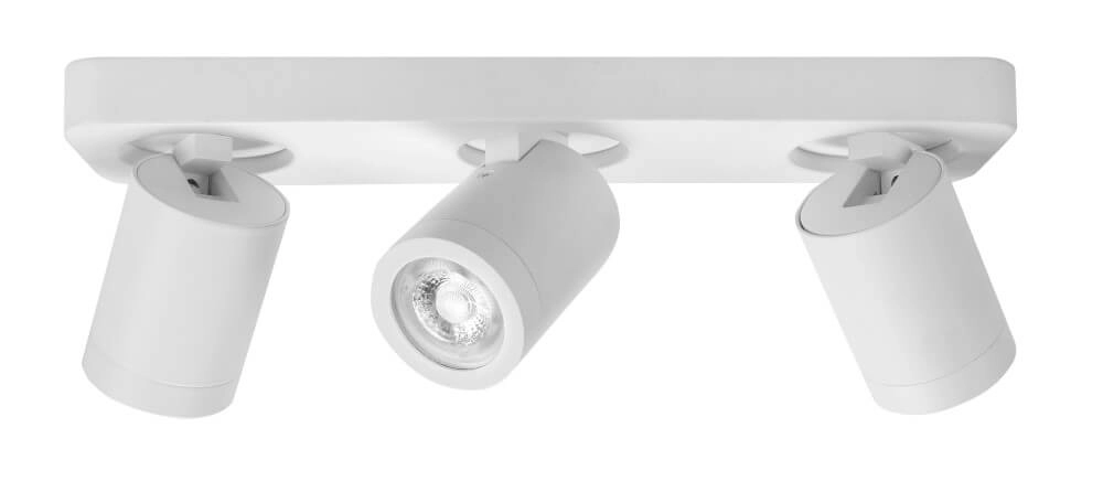 Triple IP44 opbouwspot Oliver mat wit