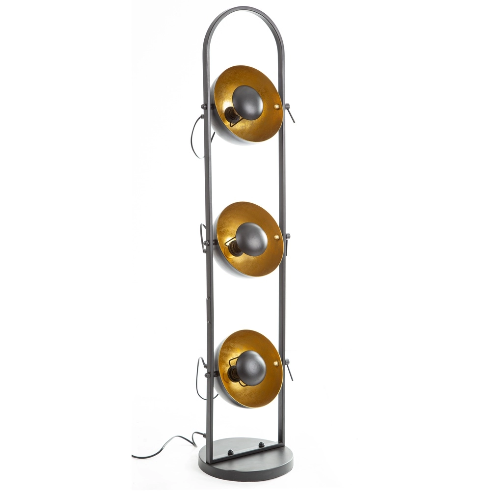 Vloerlamp Ole zwart met goud