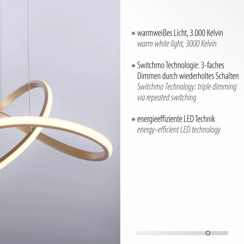 Hanglamp Maria messing Just Light 4043689985578