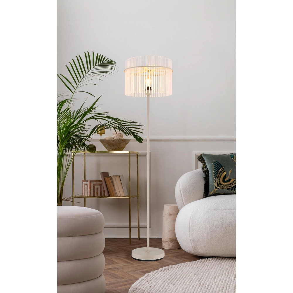 Vloerlamp Gorley zand bruin met glas Ø 38cm Globo 9007371575701