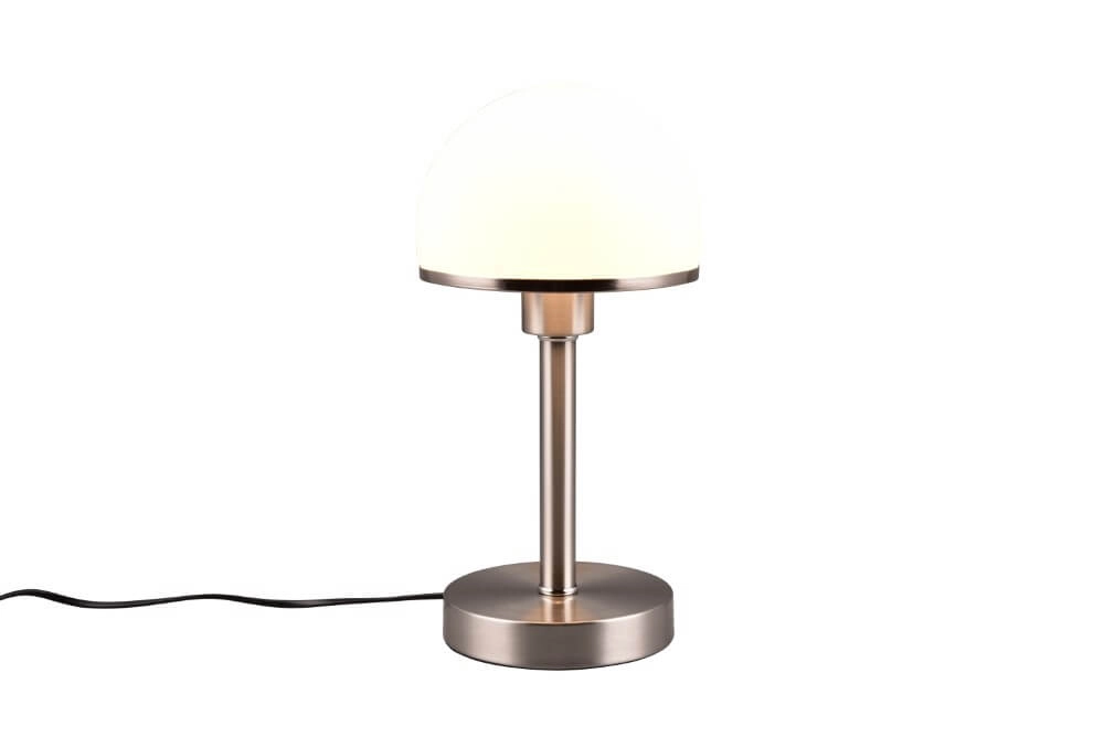 Tafellamp Joost Ii nikkel met wit glas