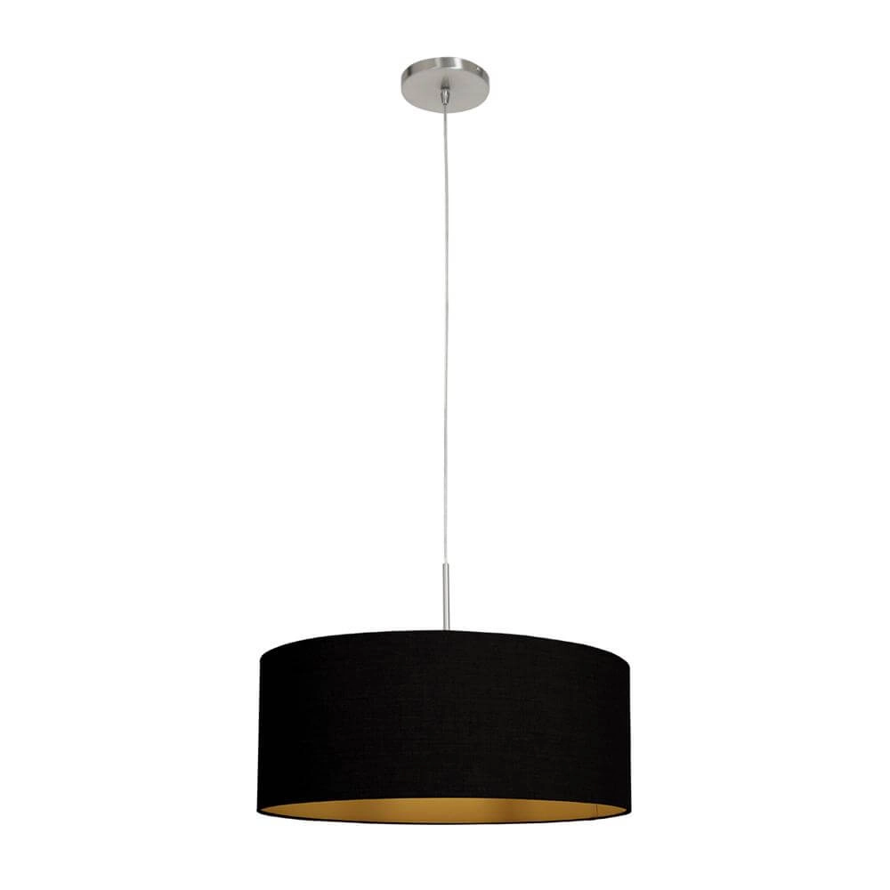 Hanglamp Sparkled Light metaal met zwarte kap Steinhauer 8712746175486