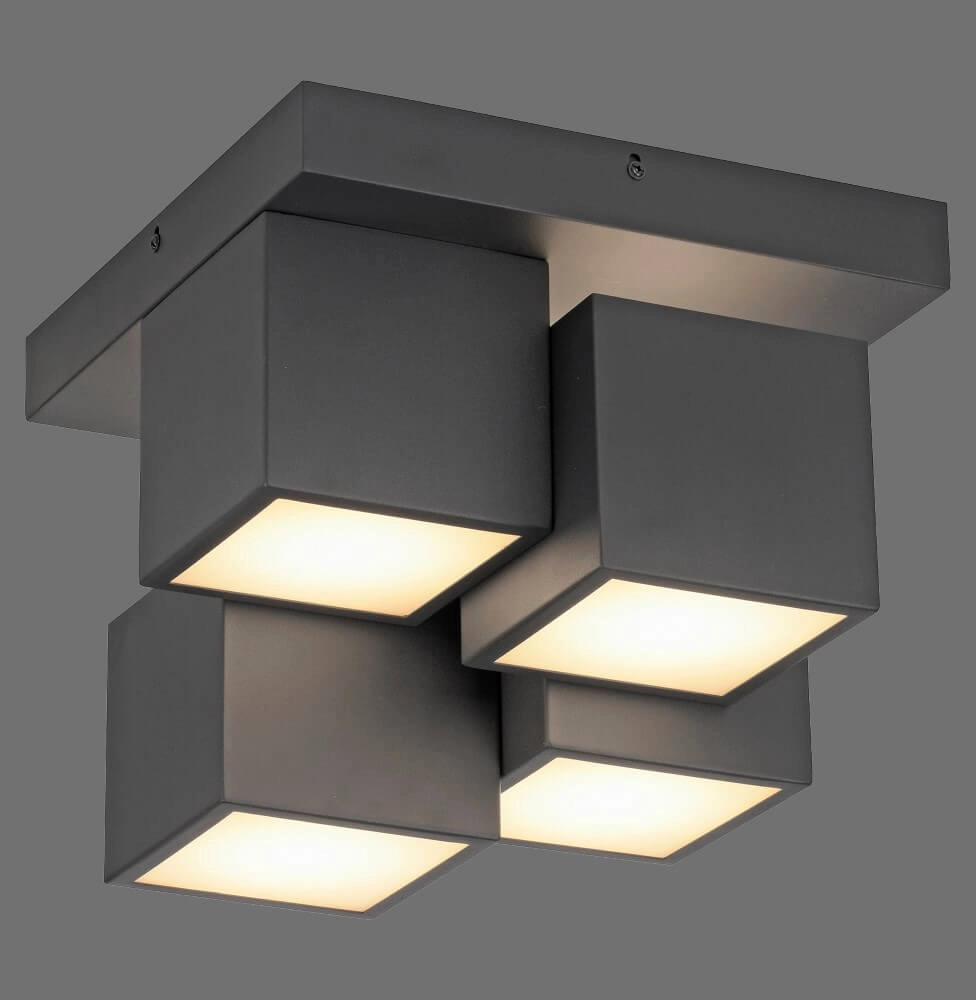 Zwarte plafondlamp Tetris zwart Just Light 4043689004538