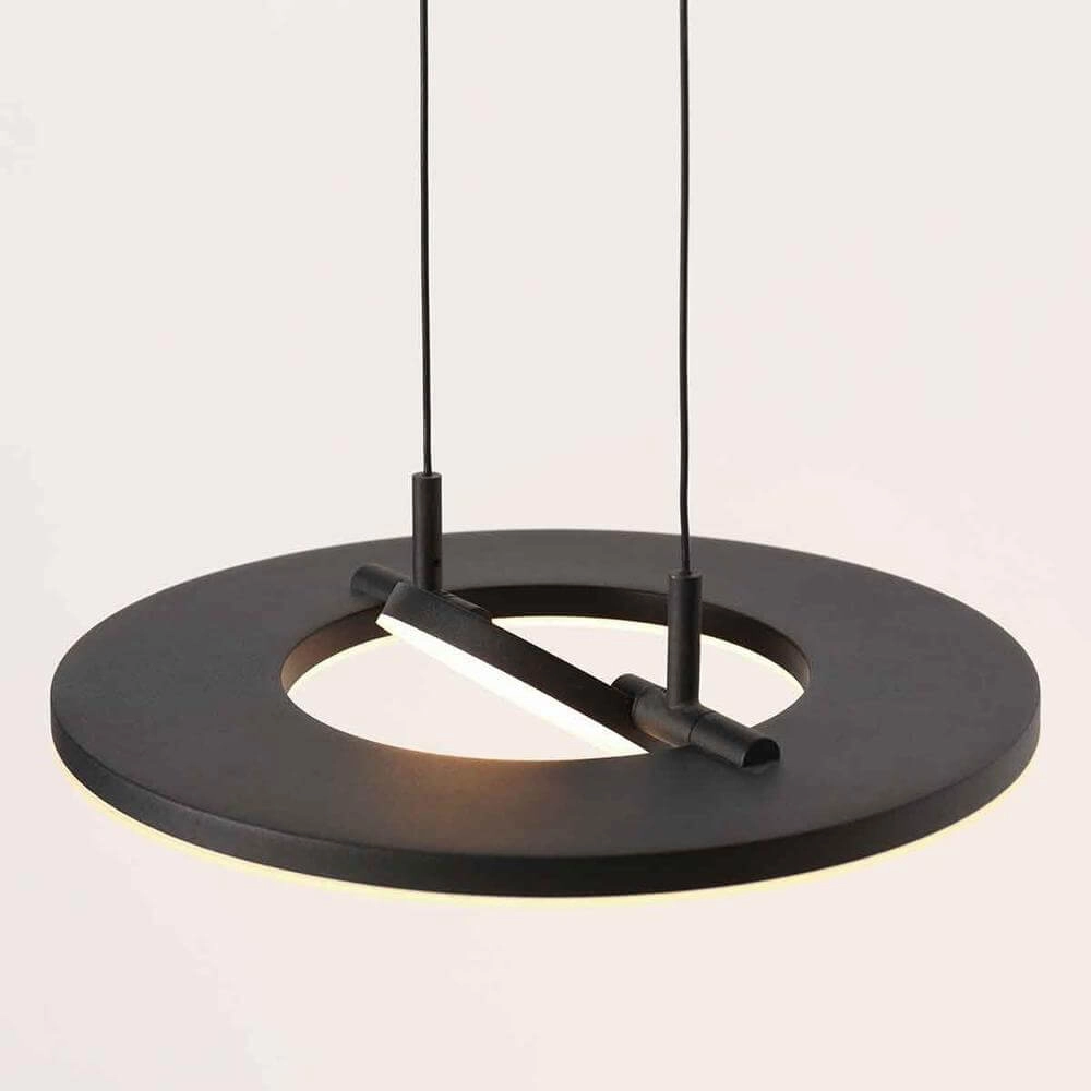Strakke hanglamp Soleil Ø 32cm zwart Steinhauer 8712746176681