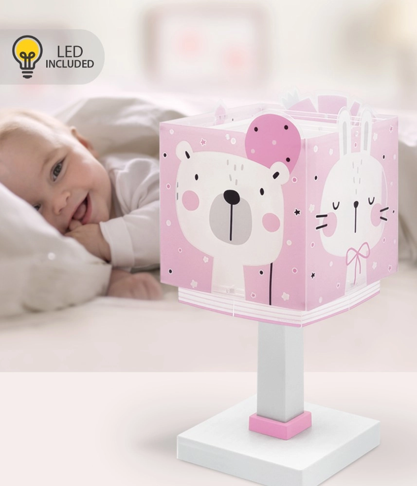 Kinderkamer tafellamp Baby Jungle roze Dalber 8420406002392