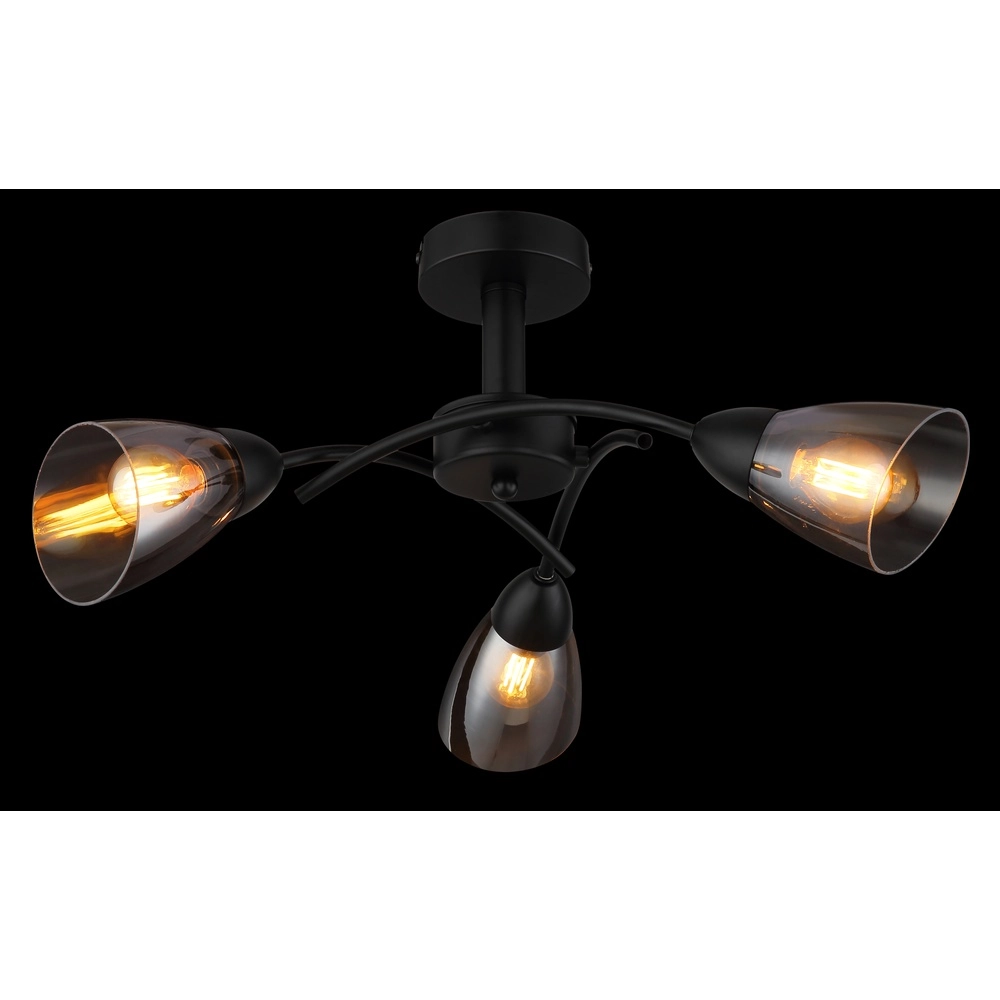 Zwarte plafondlamp Paula design Globo 9007371589524