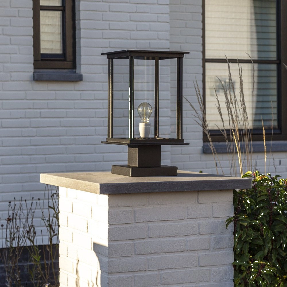 Moderne sokkellamp Capital zwart KS verlichting 8714732777506
