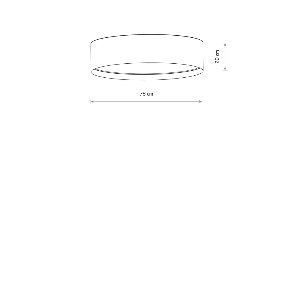 Plafondlamp Cedro zand bruin Ø 75cm Lyora 5903139116725