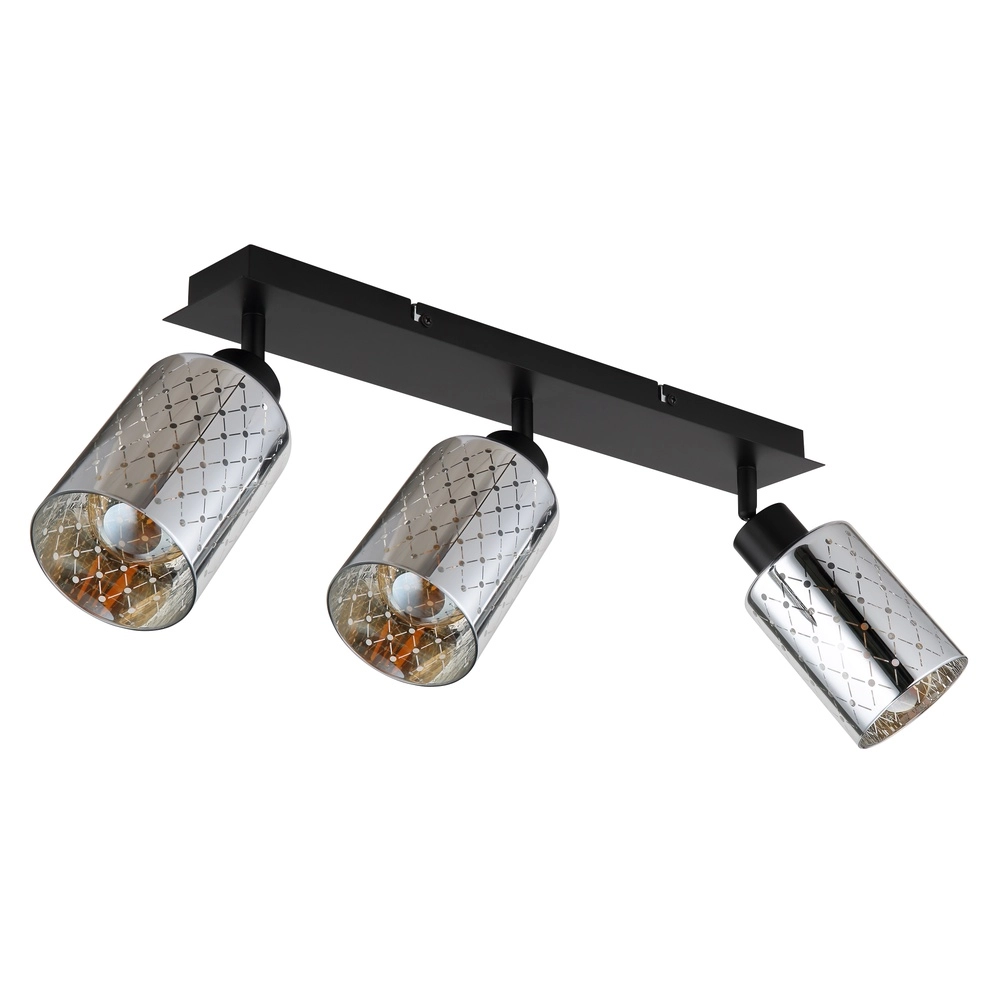Design plafondlamp Alonso 3-lichts zwart Globo 9007371569250