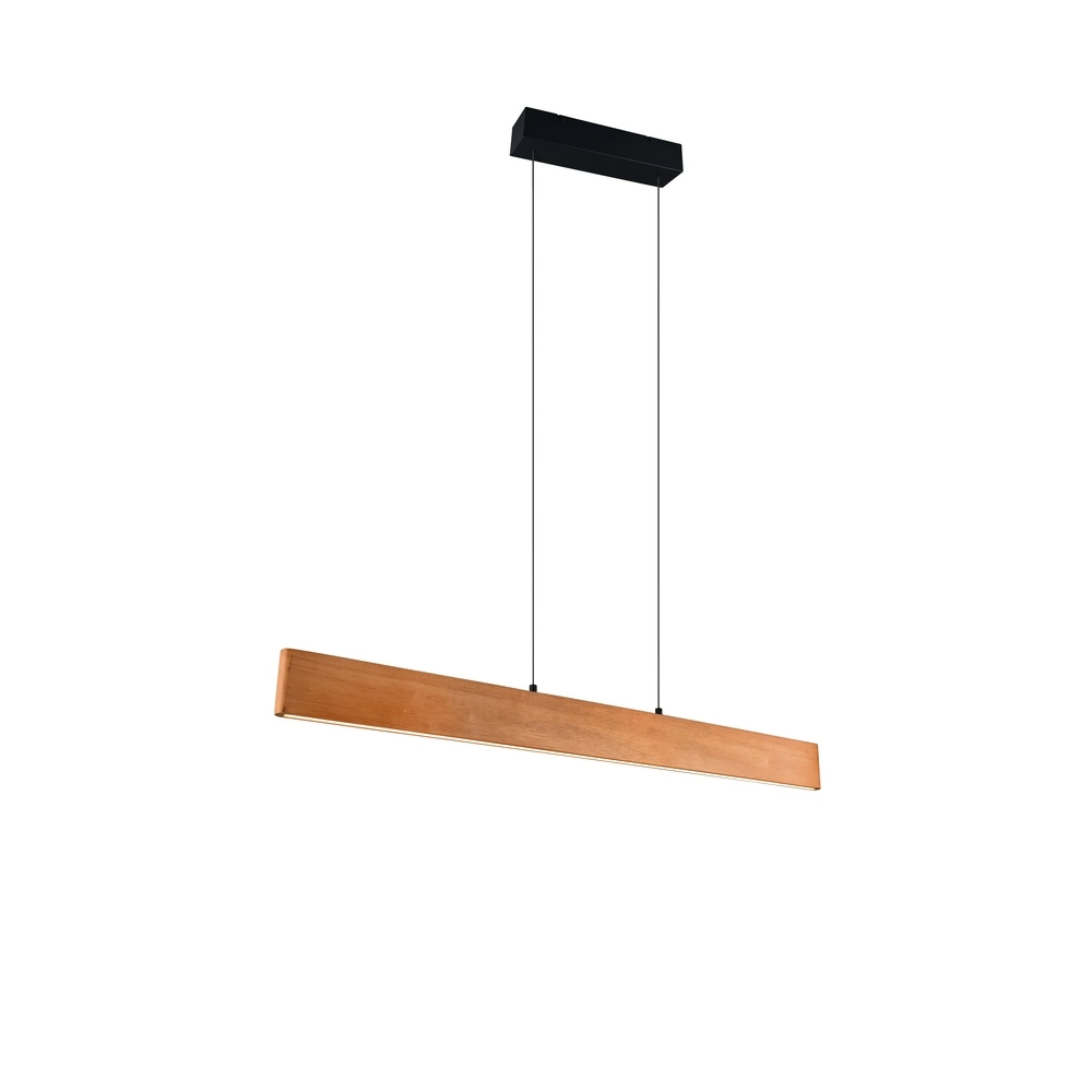 Strakke hanglamp Edgewood 115cm hout