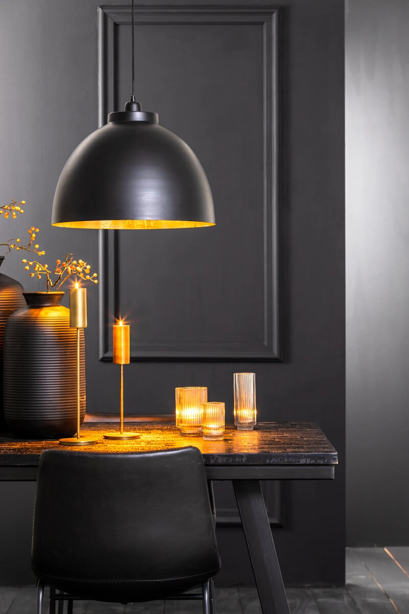 Landelijke hanglamp Kylie zwart Ø 45cm Light & Living 8717807059477