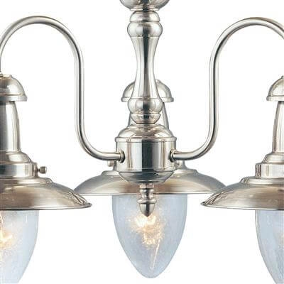 Zilveren hanglamp Fisherman 3-lichts Searchlight 5013874223982