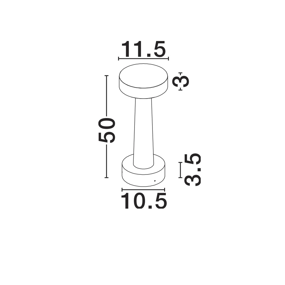 Tuinlamp Cram betongrijs 50cm Lyora 5212017454683