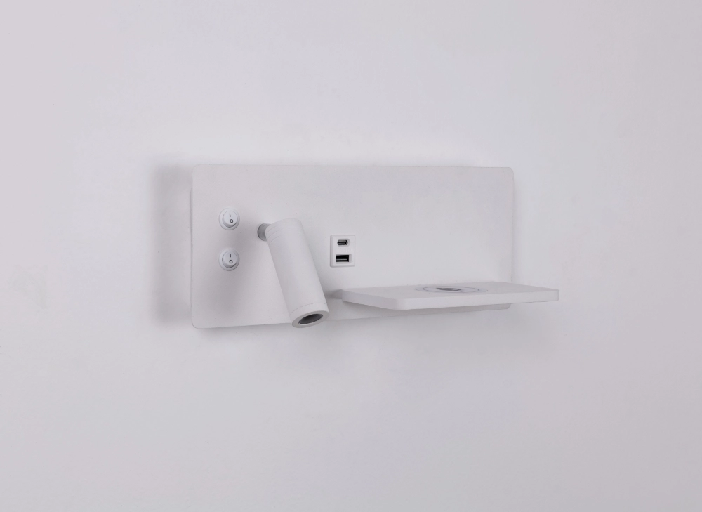 Bedlampje Charge links wit met draadloze oplader Artdelight 8720701103641