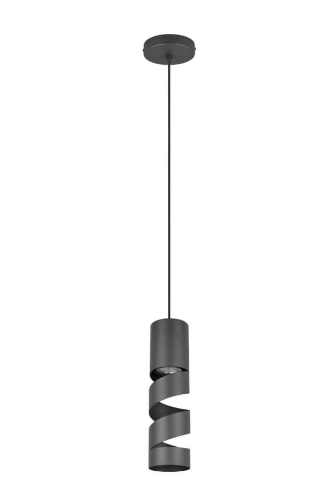 Koker hanglamp Stream Ø 8cm - zwart Trio 4017807613964