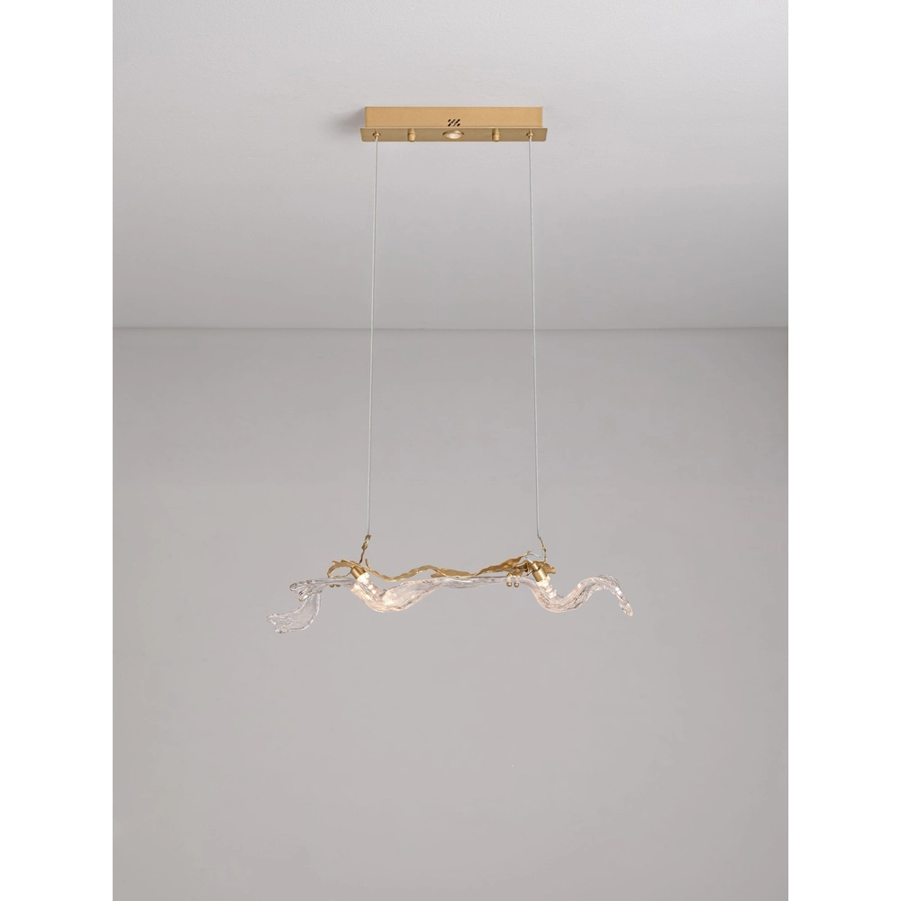 Gouden hanglamp Avesa met helder glas Lyora 5212063500419