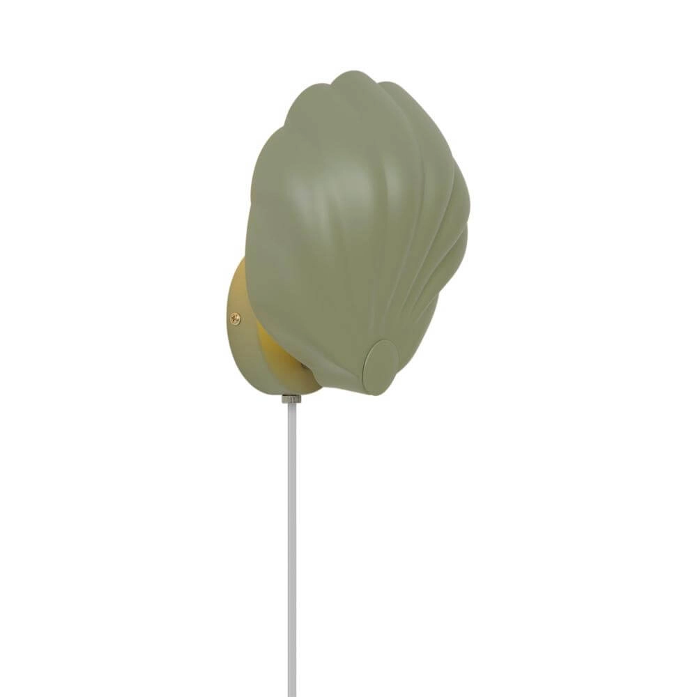 Wandlamp Konchi schelp groen