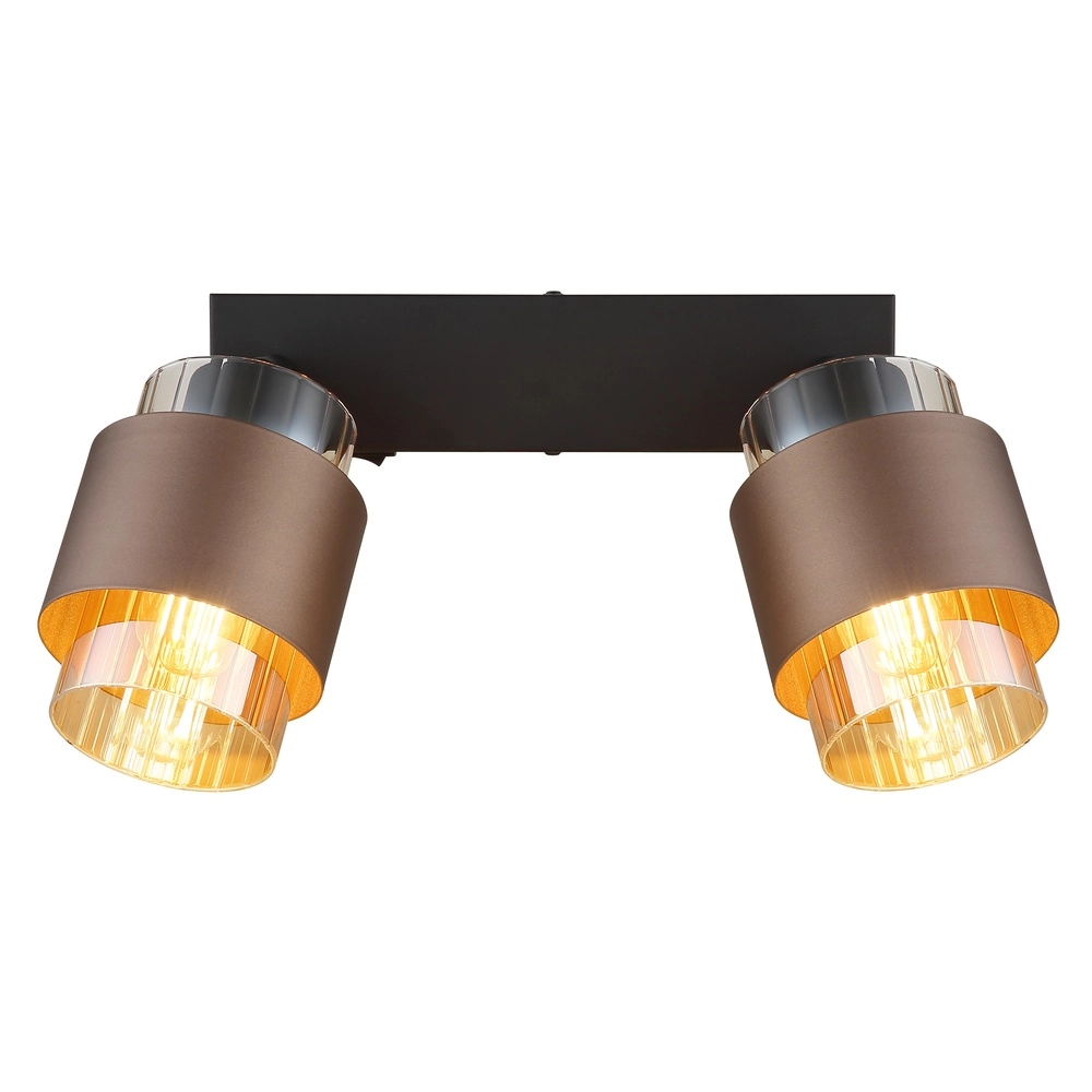 Design plafondlamp Milley 2-lichts zwart Globo 9007371583348