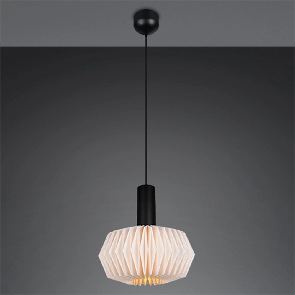 Moderne hanglamp Larima zwart met wit Trio 4017807704754