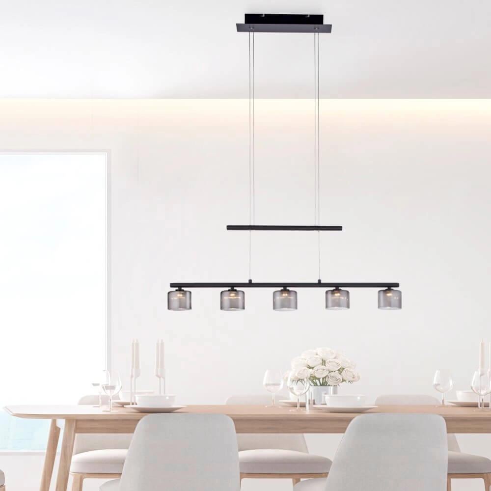 5-lichts hanglamp Hydra zwart Paul Neuhaus 4012248364970