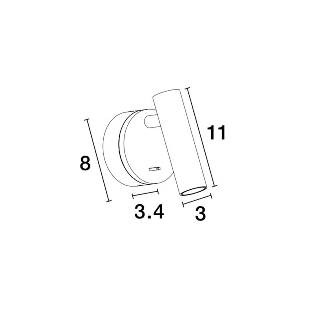Wandspot Clip zwart Lyora 5212017417954