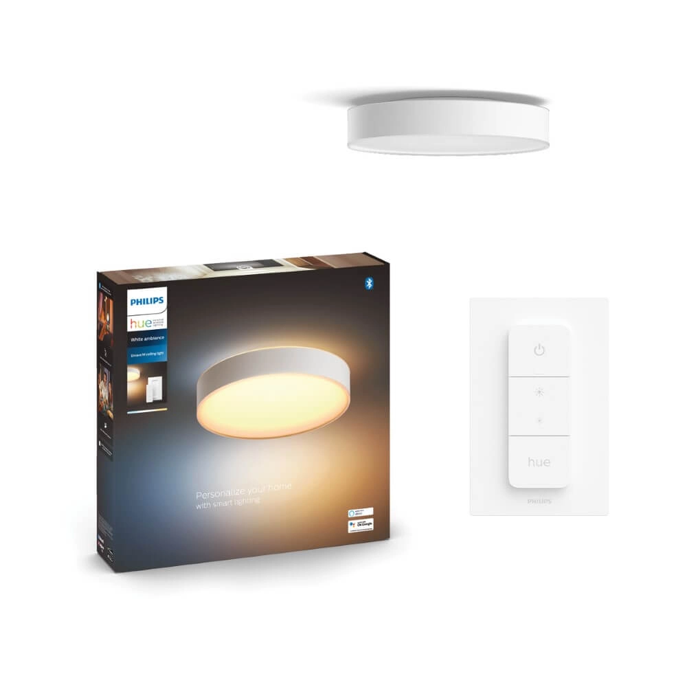 Plafondlamp Hue Enrave M - White Ambiance Ø 38,1cm wit Philips 8718696176436