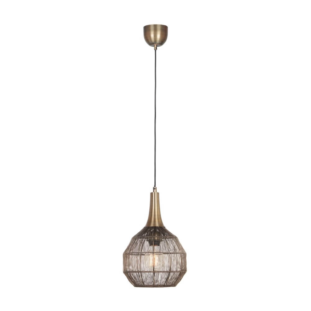 Ronde hanglamp Soraya Ø 26cm - brons Trio 4017807617481