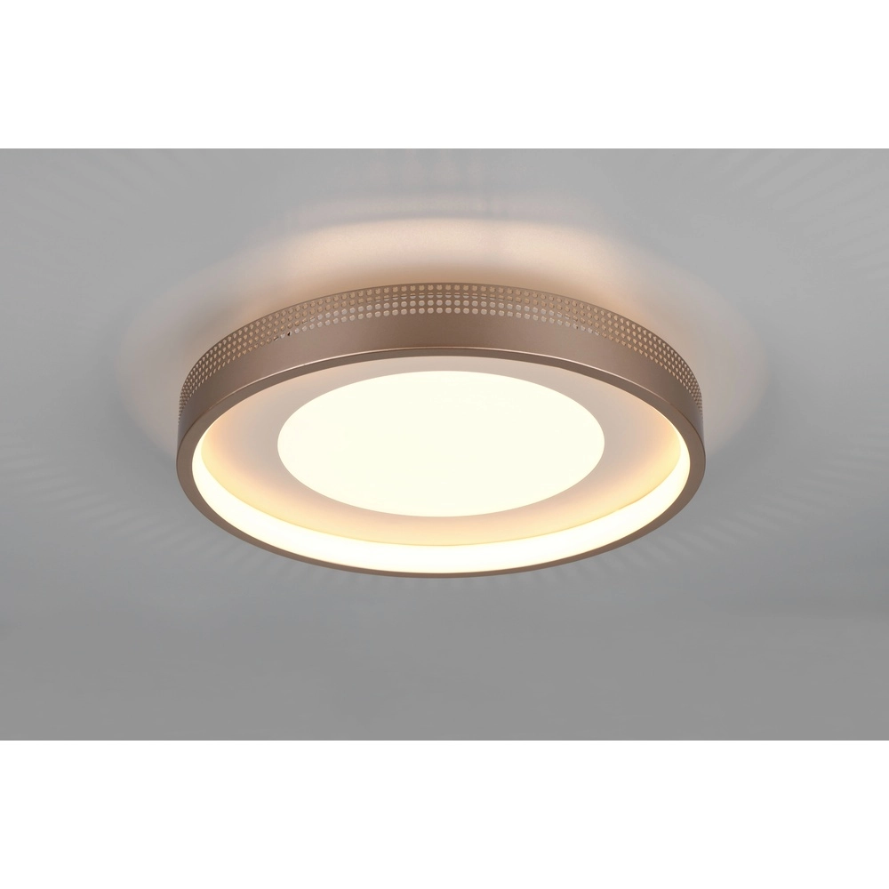 Moderne plafondlamp Solea mokka bruin Trio 4017807660975