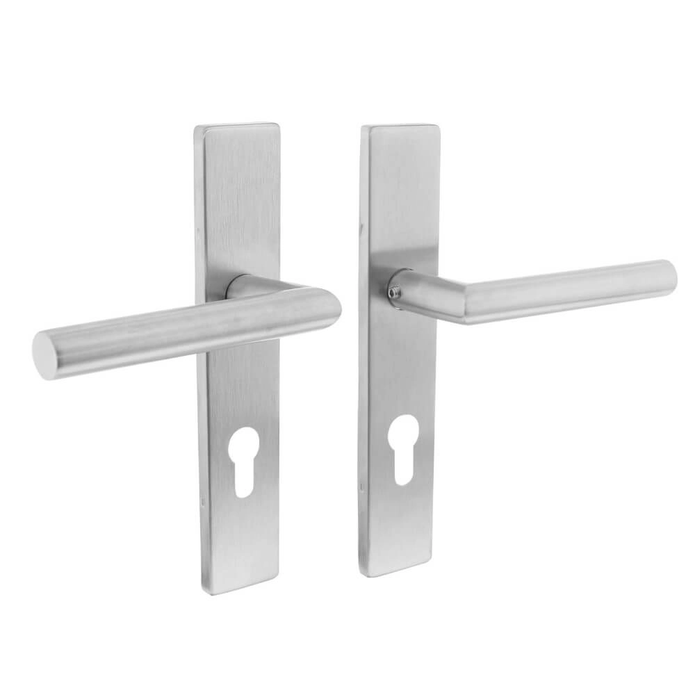 Deurklink Hoek 90 rechthoekig PC 72mm RVS