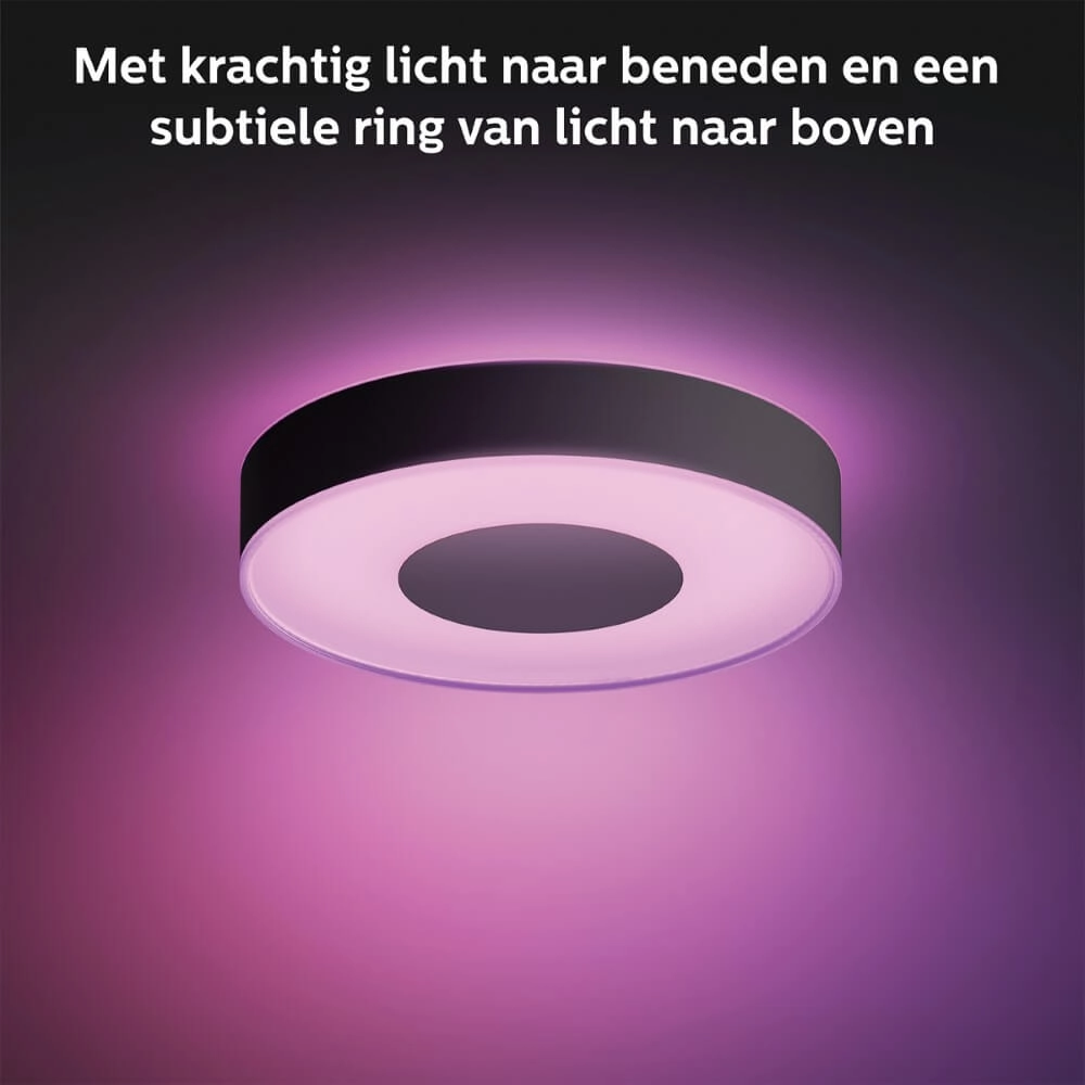 Plafondlamp Hue Infuse M - White and color Ø 38,1cm zwart Philips 8718696176504