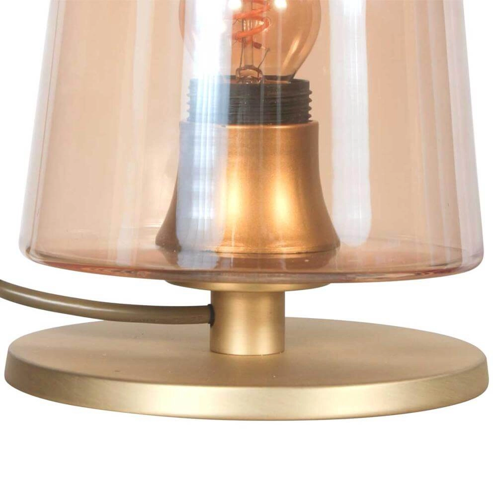 Strakke tafellamp Ancilla rond goud Steinhauer 8712746171068