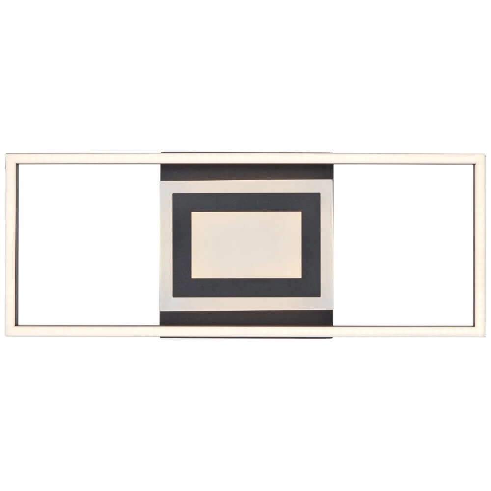 Plafondlamp Besson rechthoekig zwart Brilliant 4004353420009