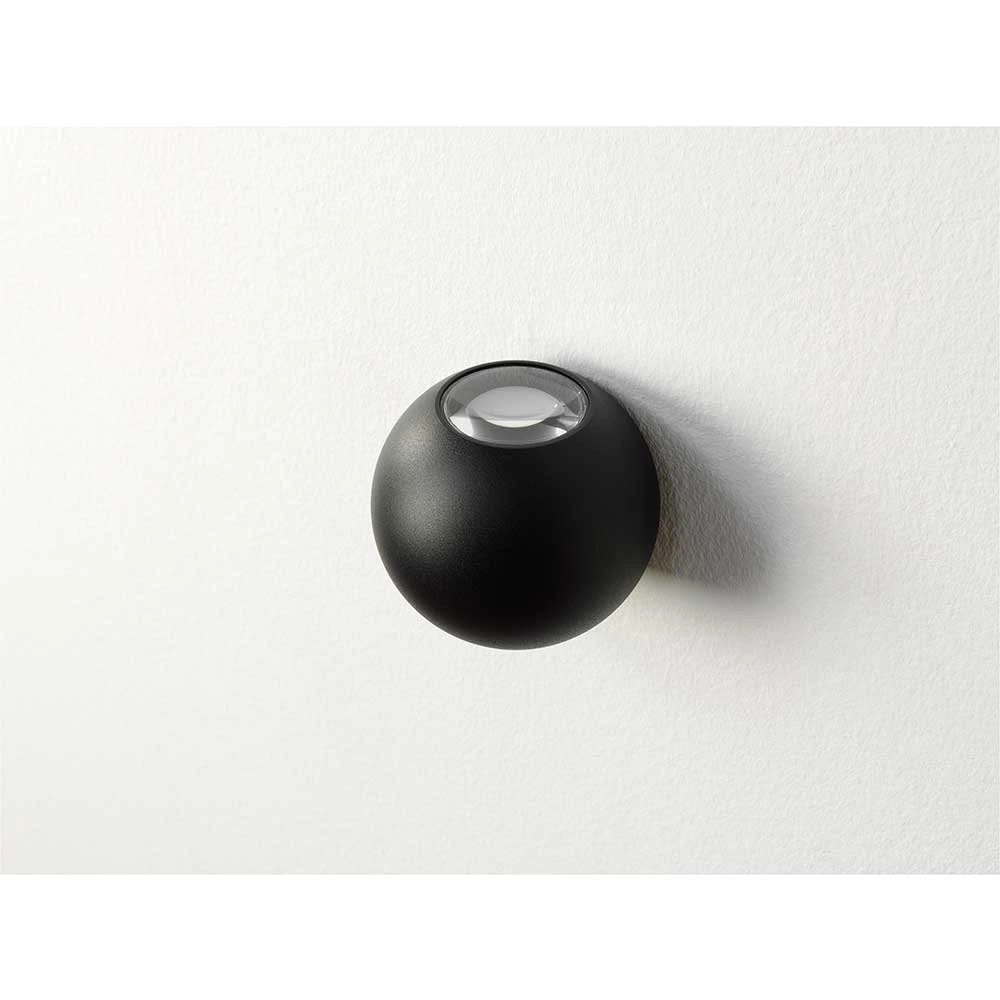 Led wandspot Denver rond - zwart Artdelight 8719831733453