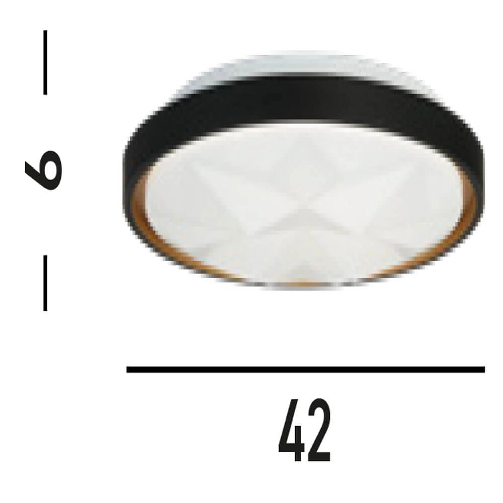 Plafonnière Satellite zwart met stereffect Searchlight 5053423273228