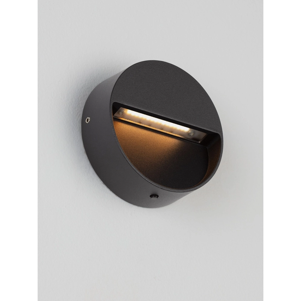 Ronde wandlamp Sete zwart Lyora 5212017497925