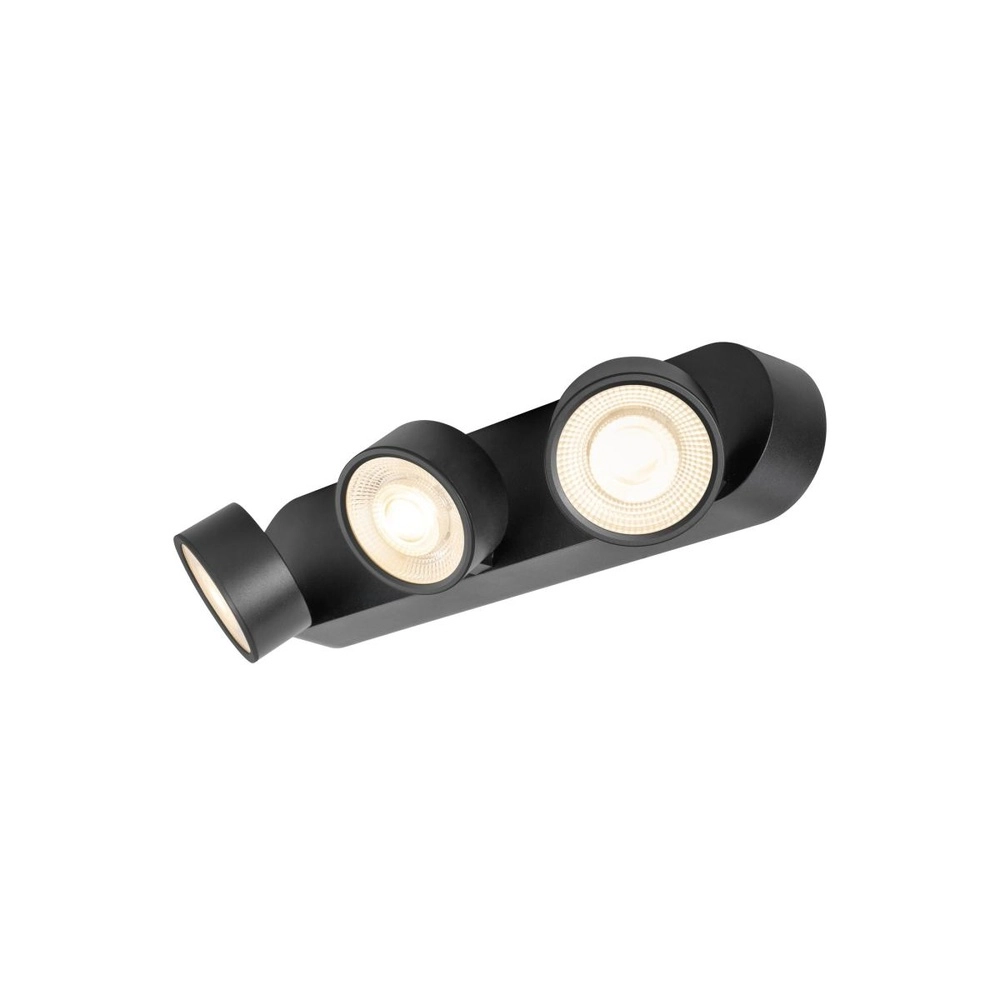 Opbouwspot Kalu 2.0 trippel zwart 2700K SLV 4024163317542