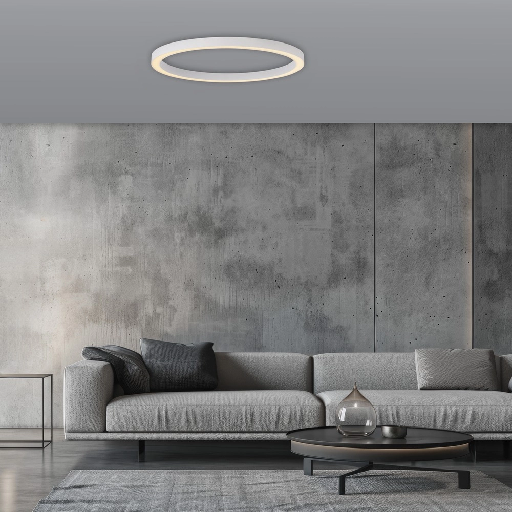 Strakke led plafondlamp Pure Lines Round Ø 70cm - wit Paul Neuhaus 4012248395813