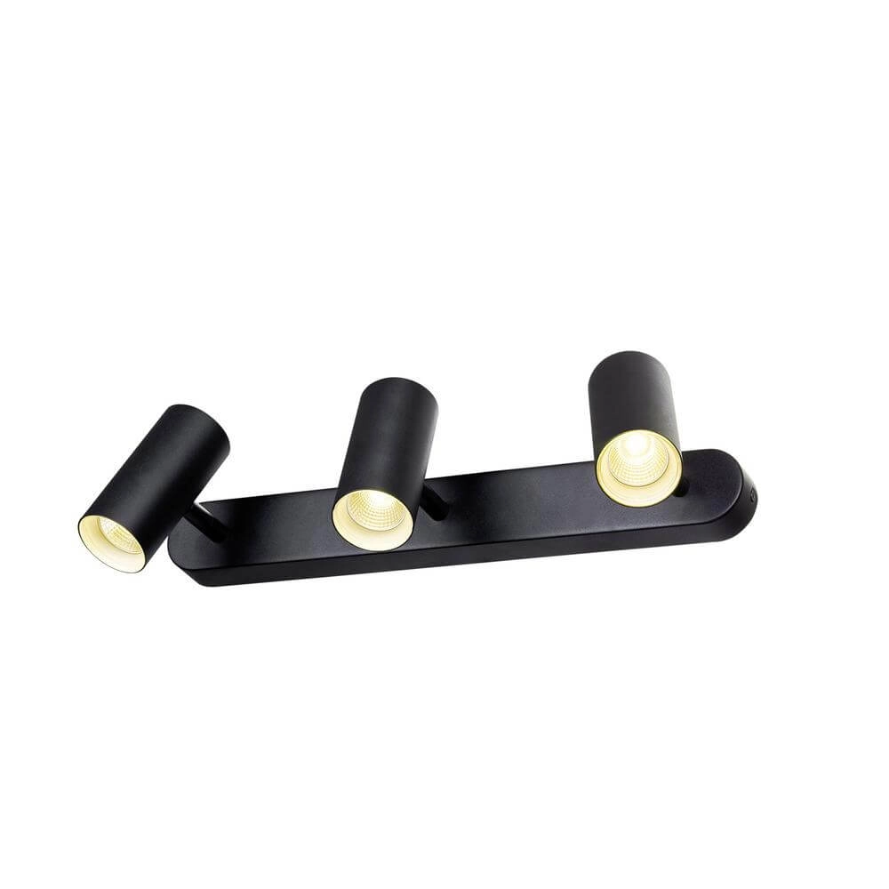 Opbouwspot Noblo zwart 3-lichts instelbaar SLV 4024163300421