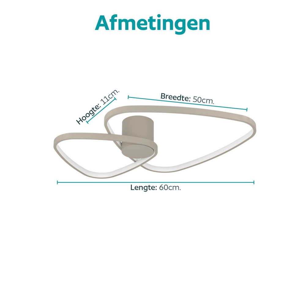 Moderne plafondlamp Leporano zand bruin Eglo 9008606391202