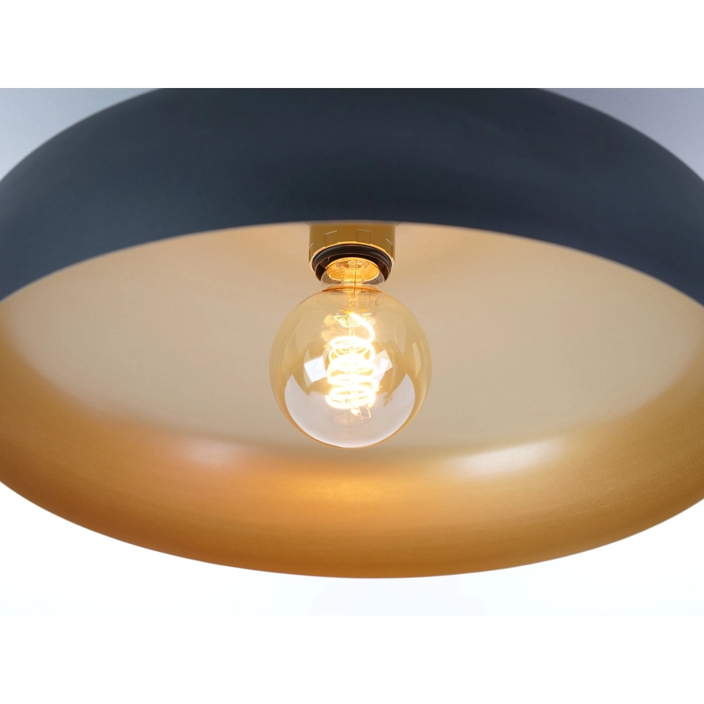 Zwarte plafondlamp Mogano Ø 40cm - 1x E27 Eglo 9002759318499