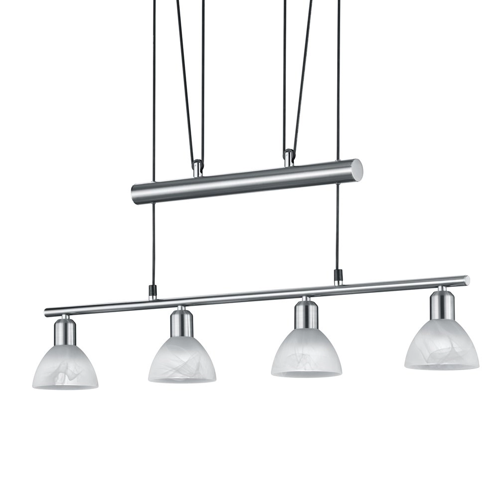 LED hanglamp Levisto 4-lichts nikkel Trio 4017807281781