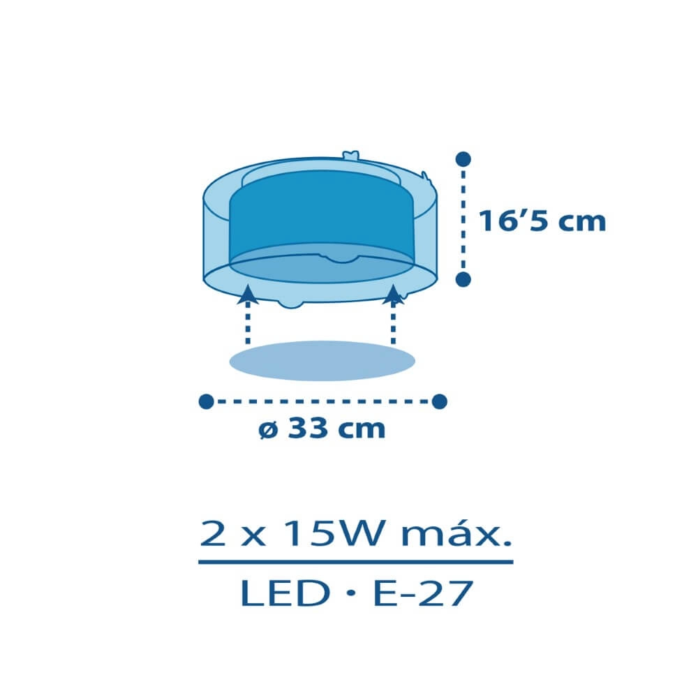 Kinderkamer plafondlamp Planets Ø 33cm Dalber 8420406003122