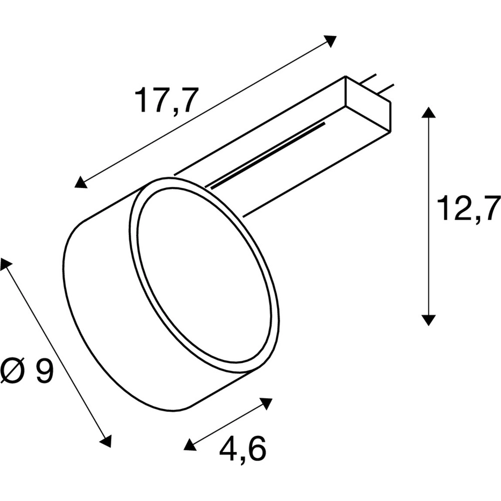 Railspot Kalu 2.0 1-fase zwart 2700K SLV 4024163318020