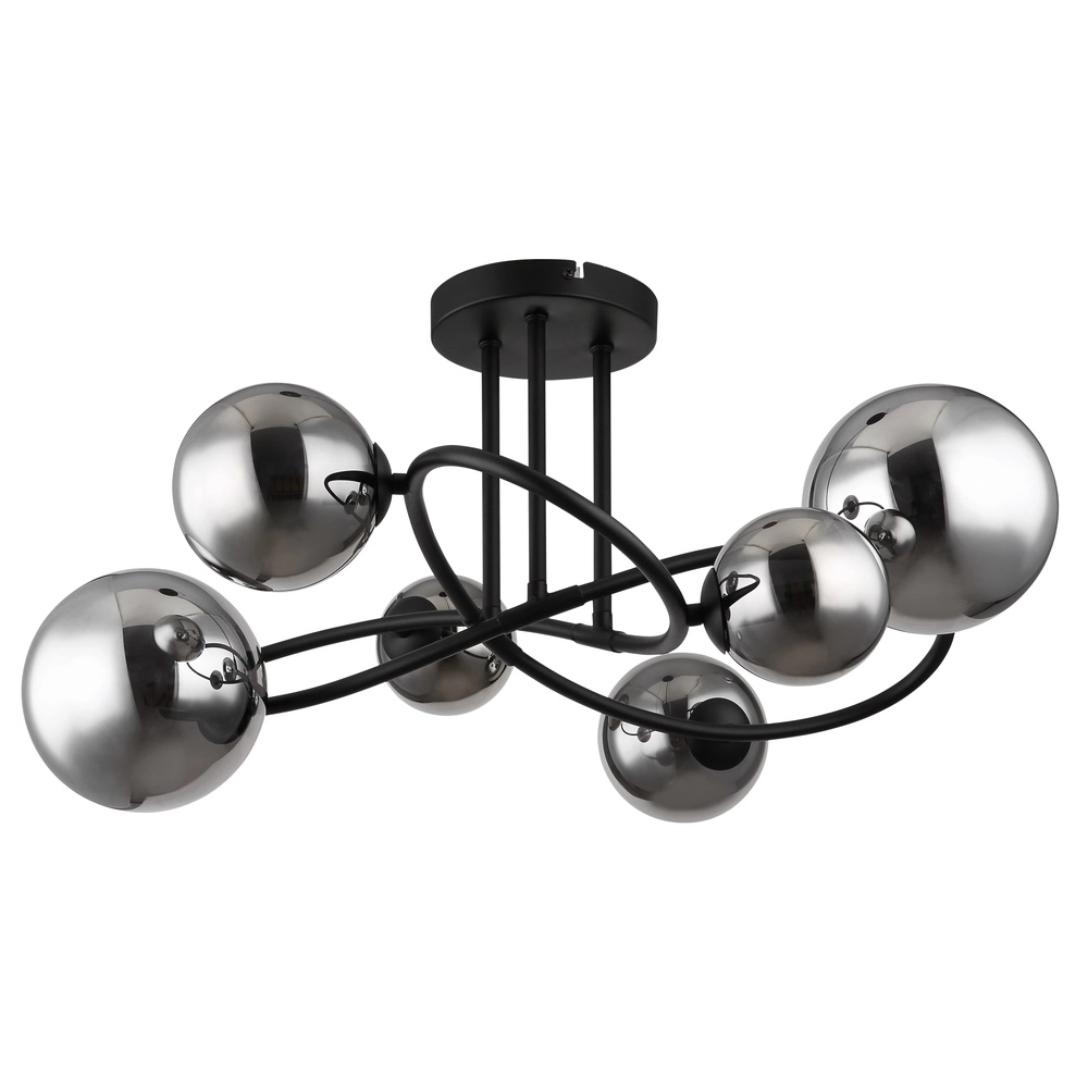 Zwarte plafondlamp Riha design Globo 9007371448807