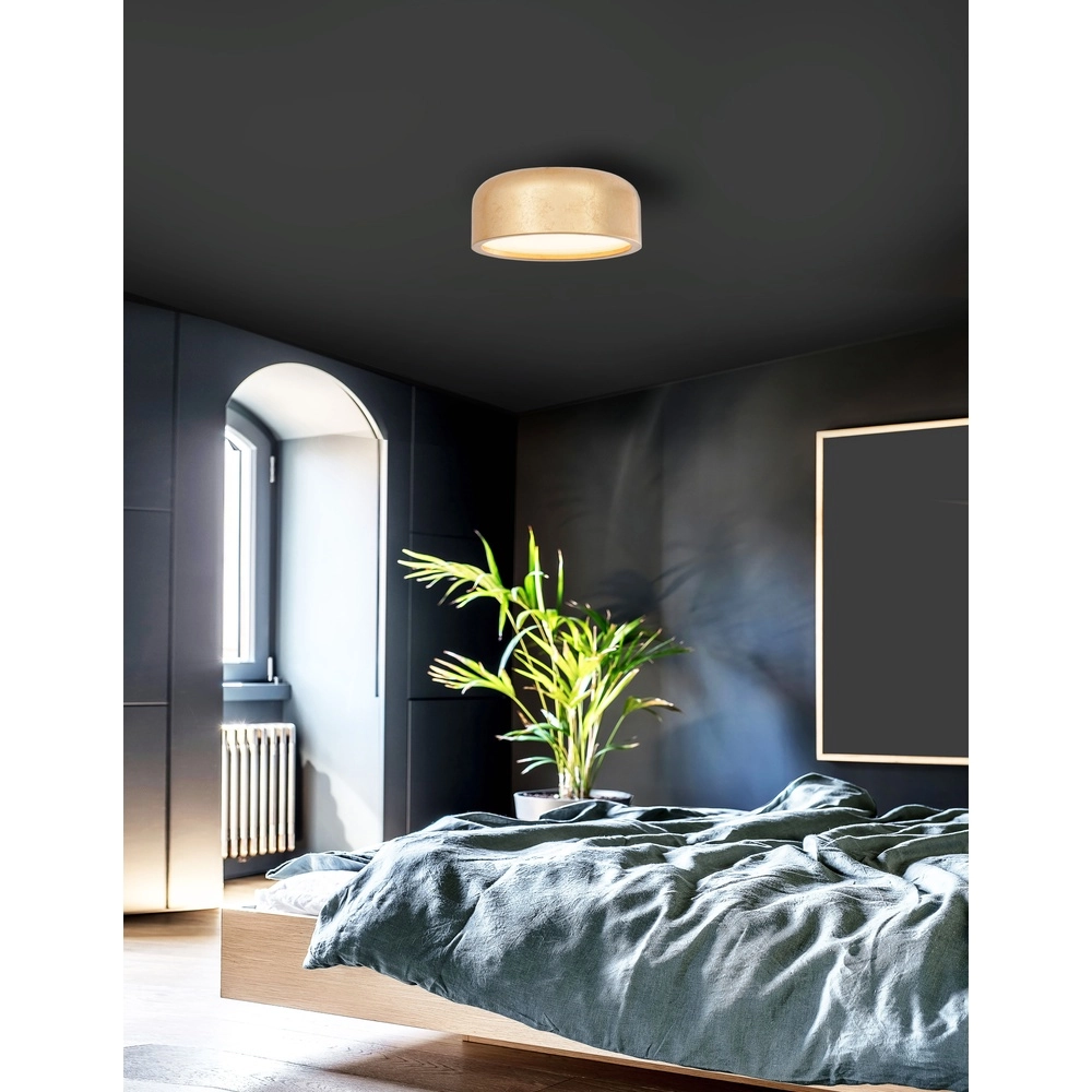 Design plafondlamp Perleto goud Ø 35cm