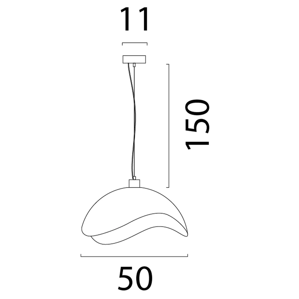 Design hanglamp Volta Ø50cm - golvend - zand Masterlight 8718121390130