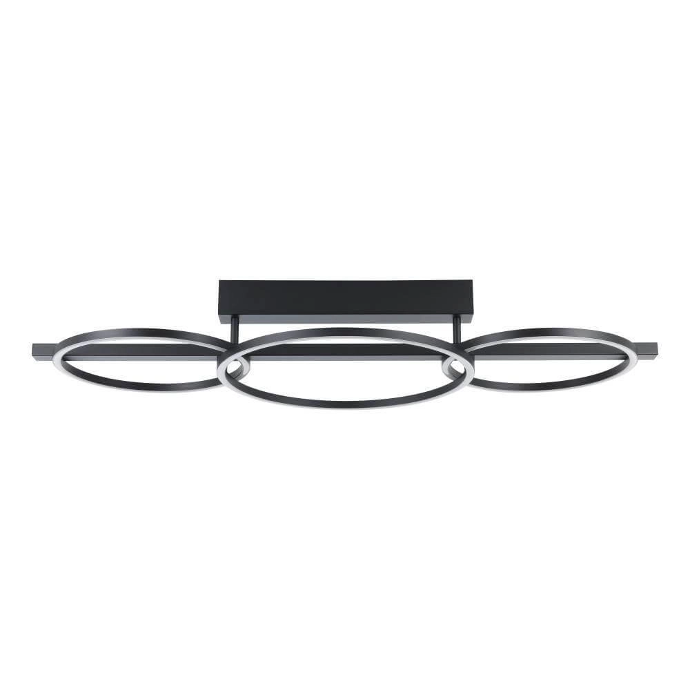 Plafondlamp met ringen Lanacera zwart met goud Stars of Light 9008606221400