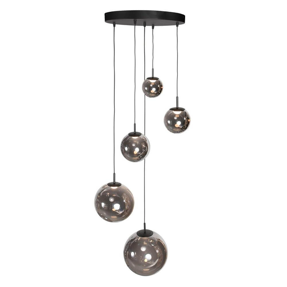 Vide hanglamp Bollique zwart 5-lichts Steinhauer 8712746177947